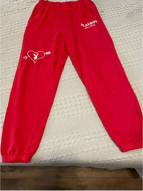 Playboy x PacSun Red Jogger Sweatpants Size M loungewear